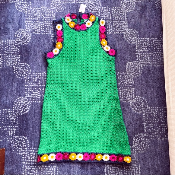 💚 ZARA GREEN MULTI FLORAL CROCHET MINI DRESS! - Picture 7 of 16